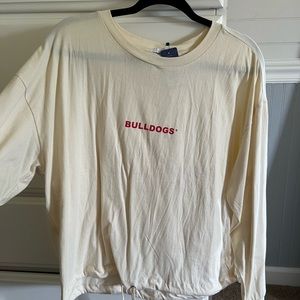 UGA Long-Sleeve Crop Top